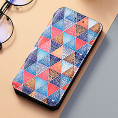Handytasche Stand Schutzhülle Flip Leder Hülle Modisch Muster S06D für Samsung Galaxy S21 FE 5G Braun
