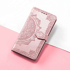 Handytasche Stand Schutzhülle Flip Leder Hülle Modisch Muster S07D für Huawei Honor X9 5G Rosegold