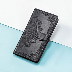 Handytasche Stand Schutzhülle Flip Leder Hülle Modisch Muster S07D für Huawei Nova Y61 Schwarz