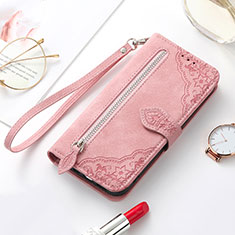 Handytasche Stand Schutzhülle Flip Leder Hülle Modisch Muster S07D für Samsung Galaxy S22 Plus 5G Rosegold