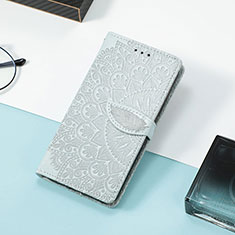 Handytasche Stand Schutzhülle Flip Leder Hülle Modisch Muster S08D für Huawei Honor 60 5G Grau