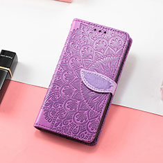 Handytasche Stand Schutzhülle Flip Leder Hülle Modisch Muster S08D für Huawei P40 Lite E Violett