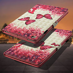 Handytasche Stand Schutzhülle Flip Leder Hülle Modisch Muster Y01B für Apple iPad Air 2 Rot
