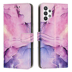 Handytasche Stand Schutzhülle Flip Leder Hülle Modisch Muster Y01X für Samsung Galaxy A13 4G Violett
