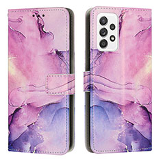 Handytasche Stand Schutzhülle Flip Leder Hülle Modisch Muster Y01X für Samsung Galaxy A73 5G Violett