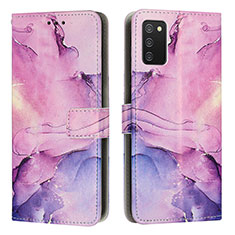 Handytasche Stand Schutzhülle Flip Leder Hülle Modisch Muster Y01X für Samsung Galaxy F02S SM-E025F Violett