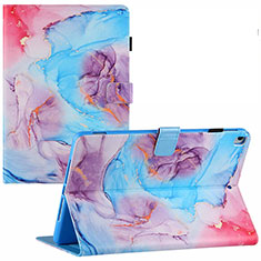 Handytasche Stand Schutzhülle Flip Leder Hülle Modisch Muster Y02B für Apple iPad Air 3 Hellblau