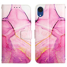 Handytasche Stand Schutzhülle Flip Leder Hülle Modisch Muster Y02B für Samsung Galaxy A03 Core Pink