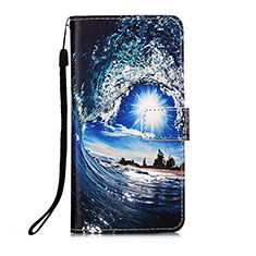 Handytasche Stand Schutzhülle Flip Leder Hülle Modisch Muster Y02B für Samsung Galaxy A73 5G Königs Blau