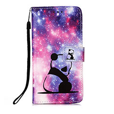 Handytasche Stand Schutzhülle Flip Leder Hülle Modisch Muster Y03B für Apple iPhone 13 Violett