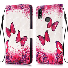 Handytasche Stand Schutzhülle Flip Leder Hülle Modisch Muster Y03B für Samsung Galaxy A10s Pink