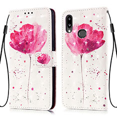 Handytasche Stand Schutzhülle Flip Leder Hülle Modisch Muster Y03B für Samsung Galaxy A10s Rosa