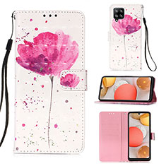 Handytasche Stand Schutzhülle Flip Leder Hülle Modisch Muster Y03B für Samsung Galaxy A42 5G Rosa