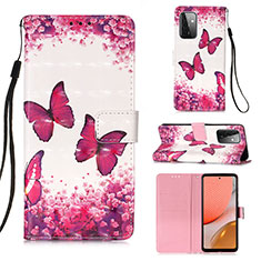 Handytasche Stand Schutzhülle Flip Leder Hülle Modisch Muster Y03B für Samsung Galaxy A72 4G Pink