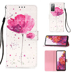 Handytasche Stand Schutzhülle Flip Leder Hülle Modisch Muster Y03B für Samsung Galaxy S20 FE (2022) 5G Rosa