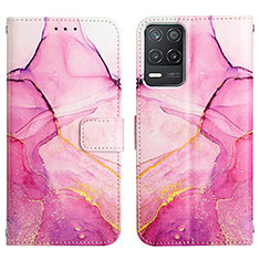 Handytasche Stand Schutzhülle Flip Leder Hülle Modisch Muster Y04B für Realme 8 5G Pink