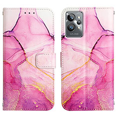 Handytasche Stand Schutzhülle Flip Leder Hülle Modisch Muster Y04B für Realme GT2 Pro 5G Pink