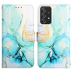 Handytasche Stand Schutzhülle Flip Leder Hülle Modisch Muster Y04B für Samsung Galaxy A73 5G Grün