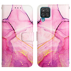 Handytasche Stand Schutzhülle Flip Leder Hülle Modisch Muster Y04B für Samsung Galaxy F12 Pink