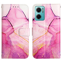 Handytasche Stand Schutzhülle Flip Leder Hülle Modisch Muster Y04B für Xiaomi Redmi 10 5G Pink