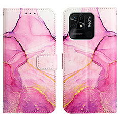 Handytasche Stand Schutzhülle Flip Leder Hülle Modisch Muster Y04B für Xiaomi Redmi 10 Power Pink