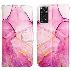 Handytasche Stand Schutzhülle Flip Leder Hülle Modisch Muster Y04B für Xiaomi Redmi Note 11 4G (2022) Pink