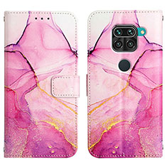 Handytasche Stand Schutzhülle Flip Leder Hülle Modisch Muster Y04B für Xiaomi Redmi Note 9 Pink