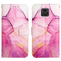 Handytasche Stand Schutzhülle Flip Leder Hülle Modisch Muster Y04B für Xiaomi Redmi Note 9 Pro Pink