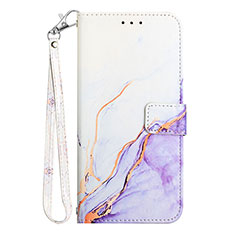 Handytasche Stand Schutzhülle Flip Leder Hülle Modisch Muster Y05B für Samsung Galaxy A12 5G Violett