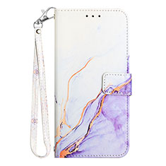 Handytasche Stand Schutzhülle Flip Leder Hülle Modisch Muster Y05B für Samsung Galaxy A22 4G Violett