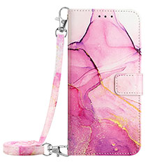 Handytasche Stand Schutzhülle Flip Leder Hülle Modisch Muster YB1 für Nokia C02 Pink