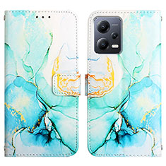 Handytasche Stand Schutzhülle Flip Leder Hülle Modisch Muster YB1 für Xiaomi Poco X5 5G Grün