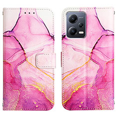 Handytasche Stand Schutzhülle Flip Leder Hülle Modisch Muster YB1 für Xiaomi Poco X5 5G Pink