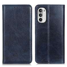 Handytasche Stand Schutzhülle Flip Leder Hülle N01P für Motorola Moto Edge (2022) 5G Blau