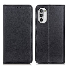 Handytasche Stand Schutzhülle Flip Leder Hülle N01P für Motorola Moto Edge (2022) 5G Schwarz