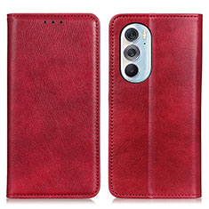 Handytasche Stand Schutzhülle Flip Leder Hülle N01P für Motorola Moto Edge 30 Pro 5G Rot