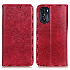 Handytasche Stand Schutzhülle Flip Leder Hülle N01P für Motorola Moto G 5G (2022) Rot