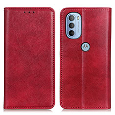 Handytasche Stand Schutzhülle Flip Leder Hülle N01P für Motorola Moto G31 Rot