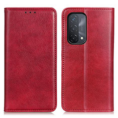 Handytasche Stand Schutzhülle Flip Leder Hülle N01P für Oppo A54 5G Rot