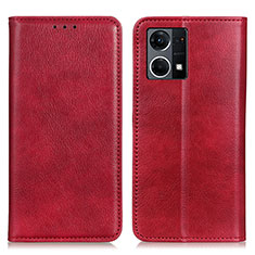 Handytasche Stand Schutzhülle Flip Leder Hülle N01P für Oppo F21 Pro 4G Rot