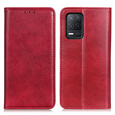 Handytasche Stand Schutzhülle Flip Leder Hülle N01P für Realme Q3i 5G Rot