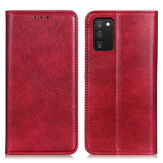 Handytasche Stand Schutzhülle Flip Leder Hülle N01P für Samsung Galaxy A03s Rot