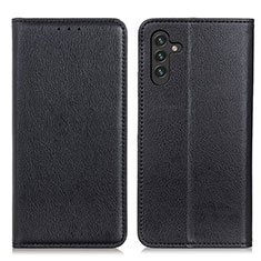 Handytasche Stand Schutzhülle Flip Leder Hülle N01P für Samsung Galaxy A04s Schwarz