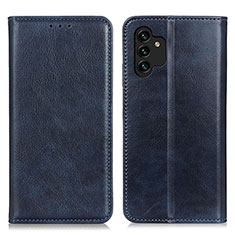 Handytasche Stand Schutzhülle Flip Leder Hülle N01P für Samsung Galaxy A13 4G Blau