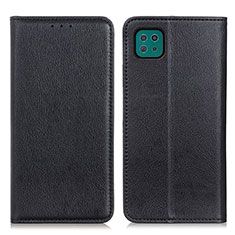 Handytasche Stand Schutzhülle Flip Leder Hülle N01P für Samsung Galaxy A22 5G Schwarz