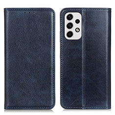 Handytasche Stand Schutzhülle Flip Leder Hülle N01P für Samsung Galaxy A23 4G Blau