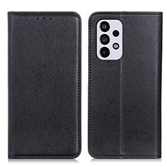 Handytasche Stand Schutzhülle Flip Leder Hülle N01P für Samsung Galaxy A33 5G Schwarz