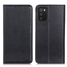 Handytasche Stand Schutzhülle Flip Leder Hülle N01P für Samsung Galaxy F02S SM-E025F Schwarz