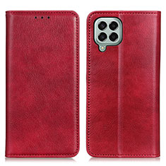 Handytasche Stand Schutzhülle Flip Leder Hülle N01P für Samsung Galaxy M33 5G Rot