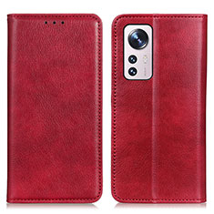 Handytasche Stand Schutzhülle Flip Leder Hülle N01P für Xiaomi Mi 12 5G Rot